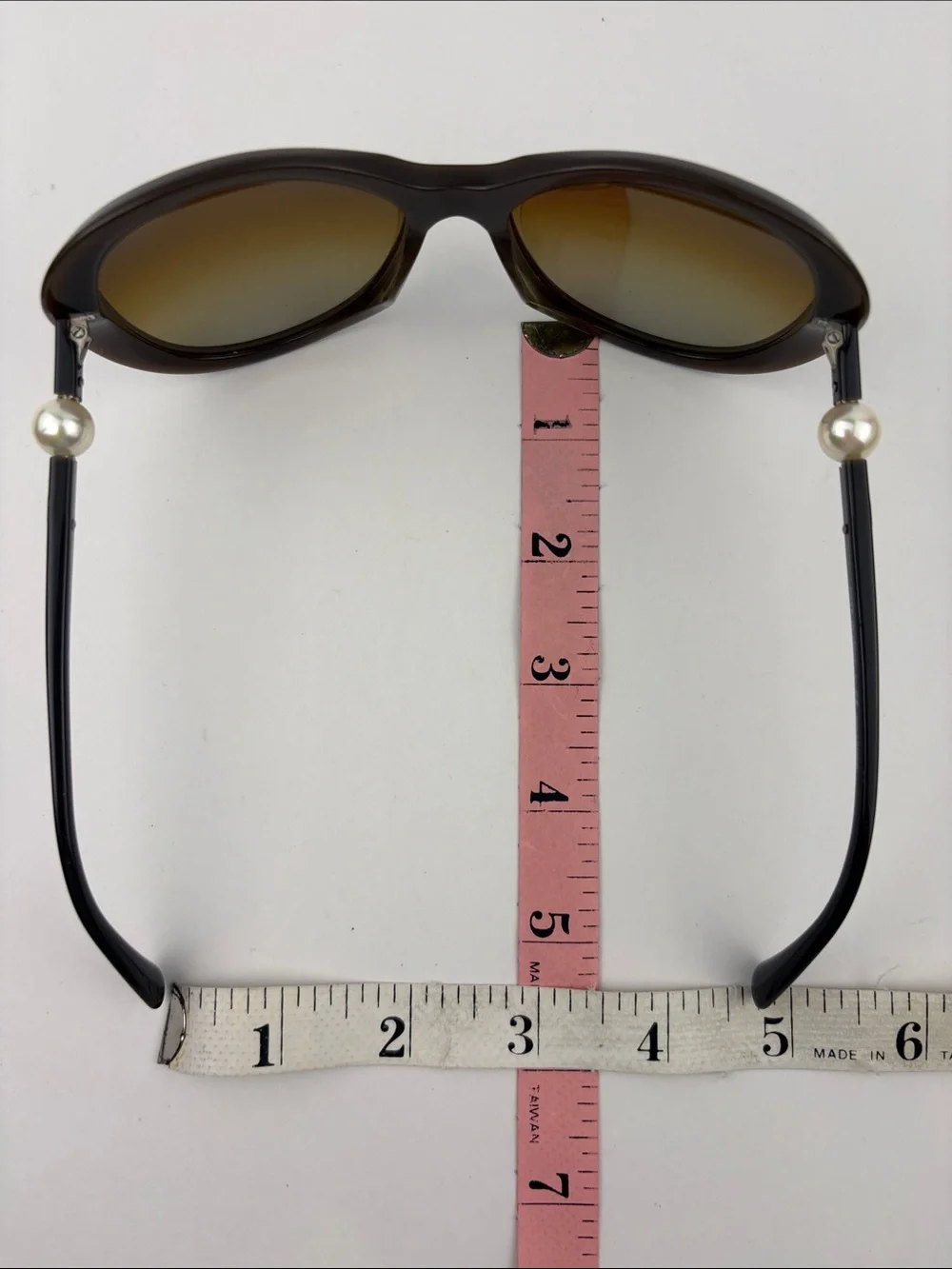 Vintage ~ Authentic CHANEL CC Pearl Polarized Sunglasses 5302-H-A ~ in Brown